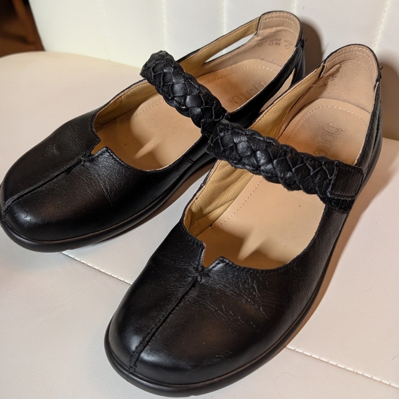 Hotter shaker Mary Jane black leather shoes US 8 Made In England - Picture 1 of 11